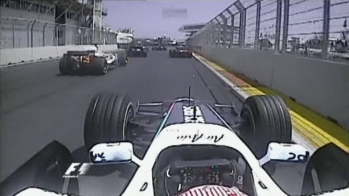 2008 European GP - Alonso and Nakajima clash